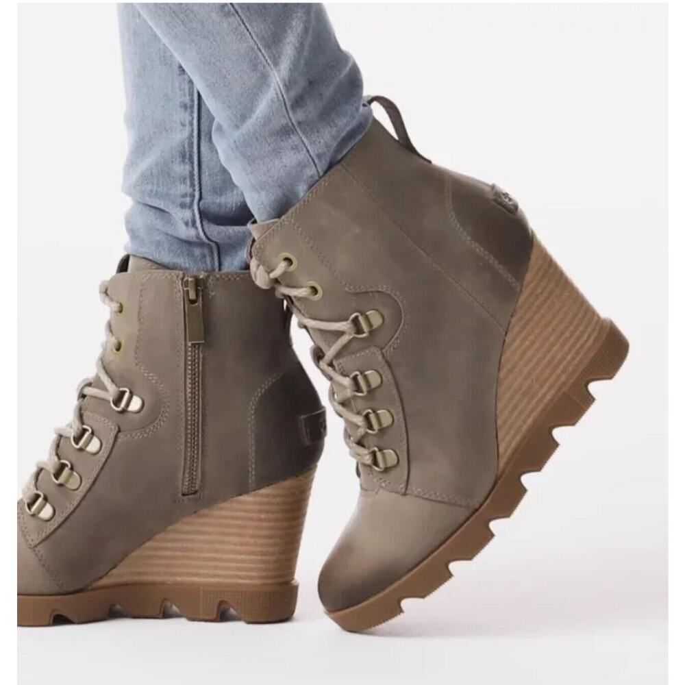 Sorel Joan Uptown Waterproof Wedge Bootie‎ Size 7.5 NL3950-297 MSRP $240